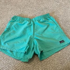 patagonia aqua green 5’’ shorts